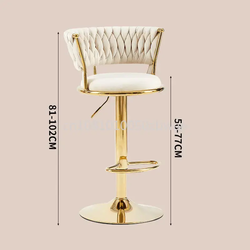 Commercial Kitchen And Bar - Modern Velvet Bar Stools Swivel Counter