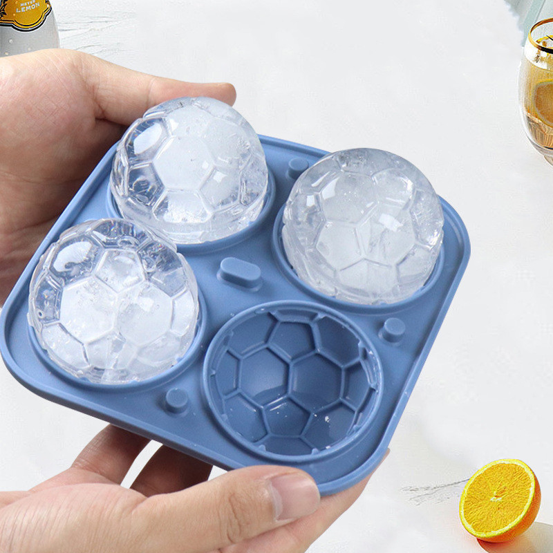 Commercial Kitchen Utensil Holder - 4Grids Silicone Ice Grid Football Ice