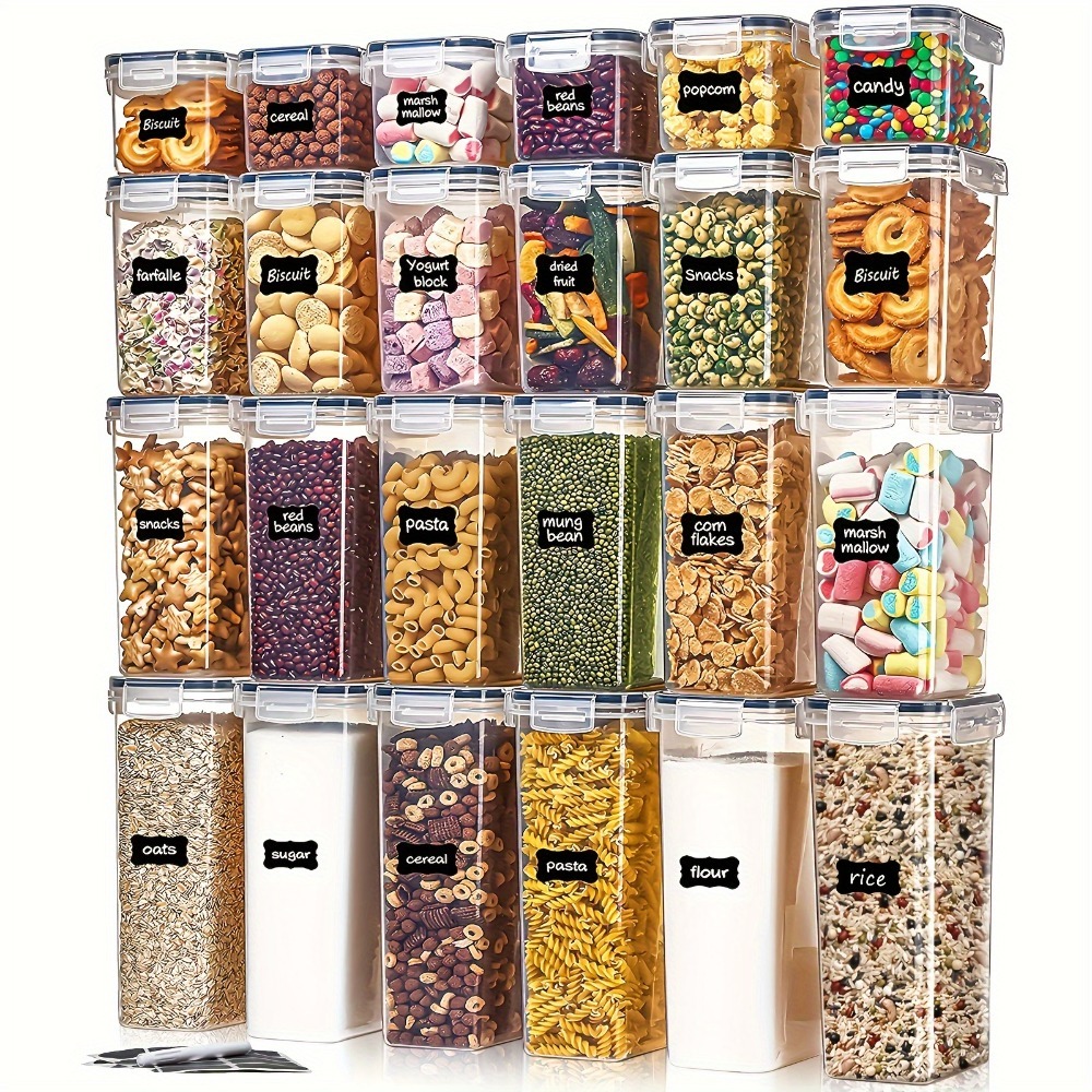 24Pcs Food Storage Containers  - Commercial Kitchen Utensil Holder recension och pris