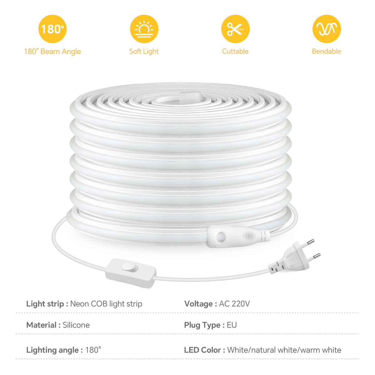 220V COB Led Strip High Densit - Commercial Kitchen Lighting recension och pris