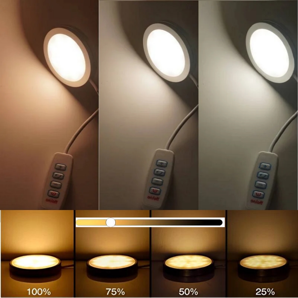 3 Colors Adjustable USB Puck L - Commercial Kitchen Lighting recension och pris