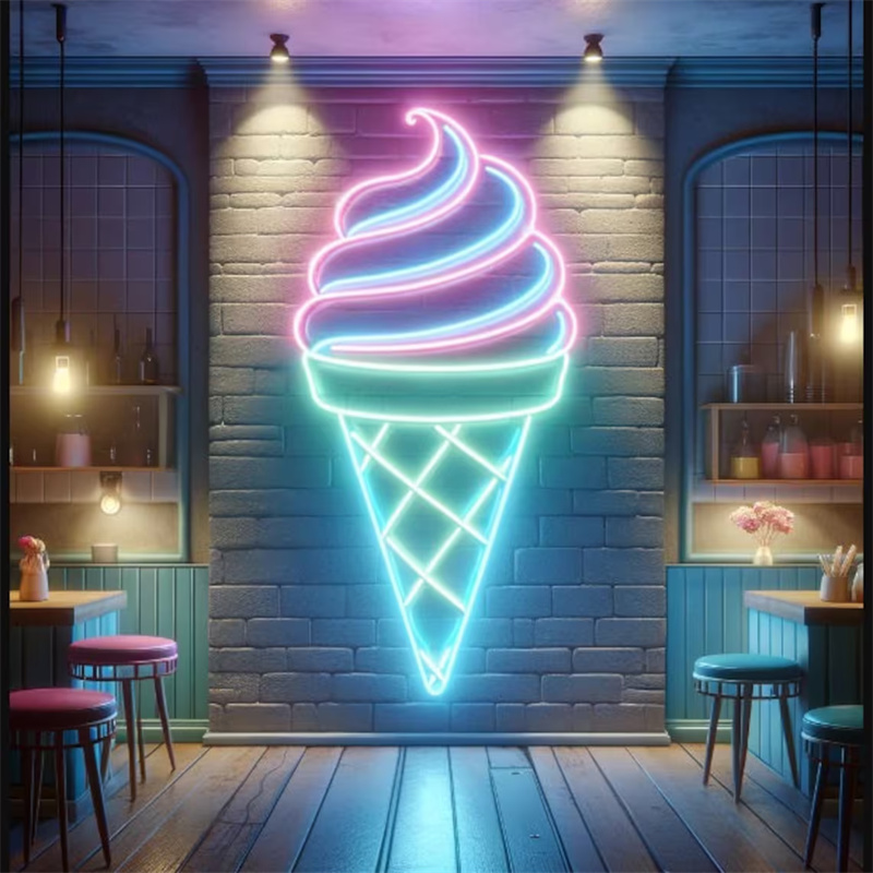 Ice Cream LED Neon Light | Wal - Commercial Kitchen Light recension och pris