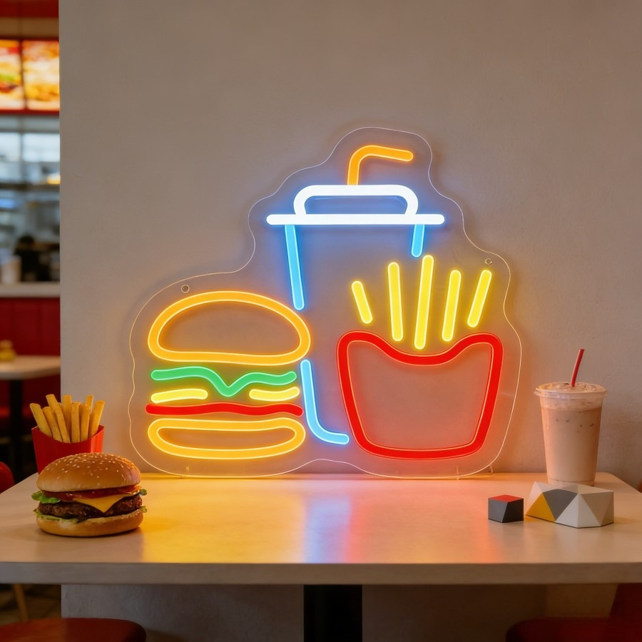 Burger Fries Drink Fast Food L - Commercial Kitchen Light recension och pris