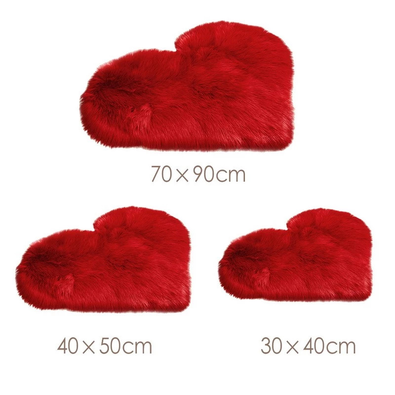 Furry Solid Color Heart Rug Be - Commercial Dishwasher Table recension och pris
