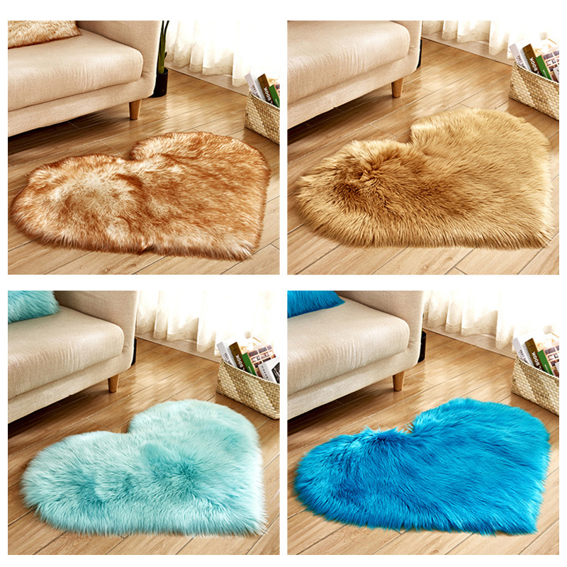Furry Solid Color Heart Rug Be - Commercial Dishwasher Table recension och pris